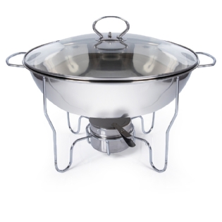 Rechaud Panela Redondo Em Aço Inox 5.4 Litros Gourmet Mix