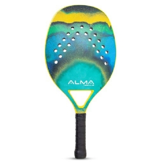 RAQUETE PARA BEACH TENNIS 3K CARBON ALMA GENIUS - AREIA MIX