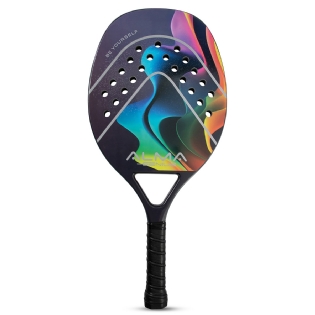 RAQUETE BEACH TENNIS CARBONO 1K ARCO-IRIS ALMA GENIUS
